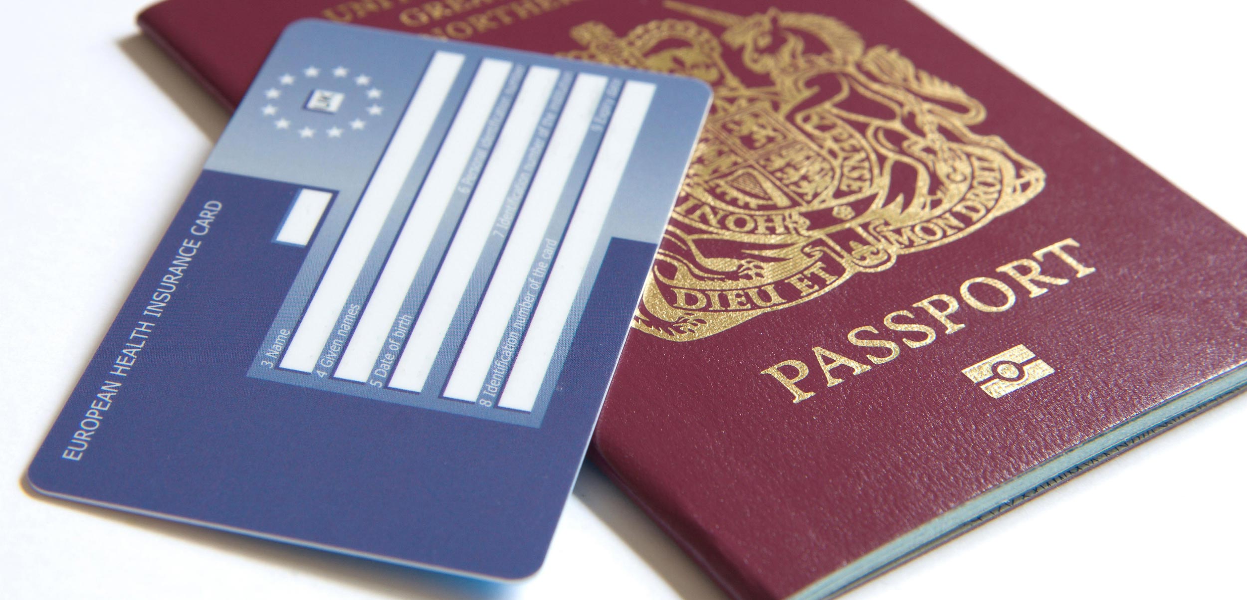 European Health Insurance Card with passport